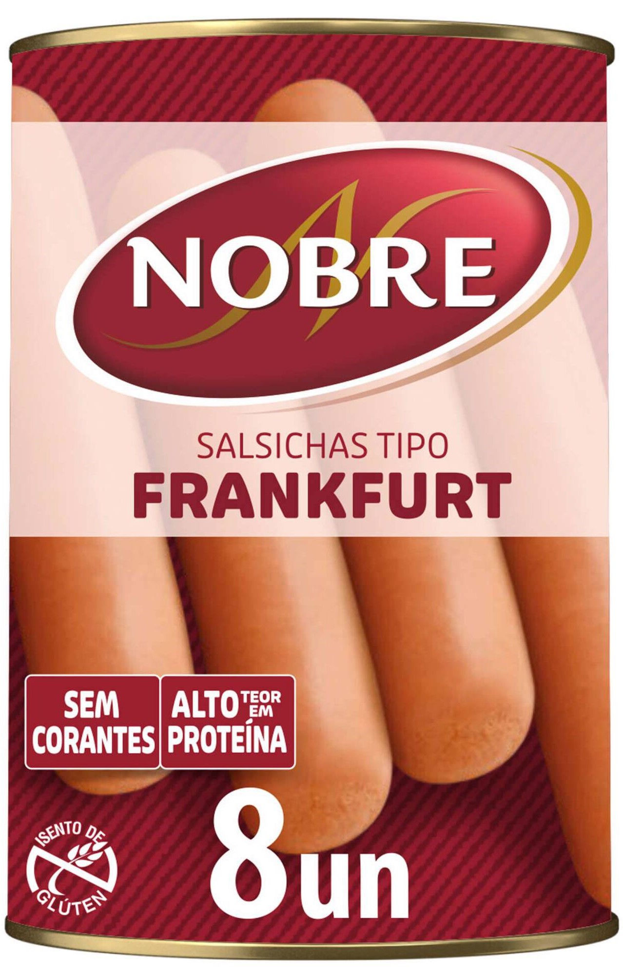 Nobre 8 Canned Frankfurt Style Sausages / 8 Salsichas Frankfurt em Lata - 200g