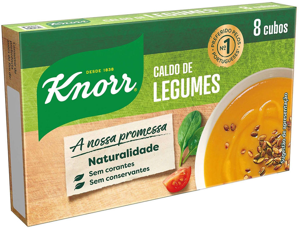 Knorr Vegetable Stock 8 Cubes / Caldo de Legumes Cubos sem Glúten - 80g