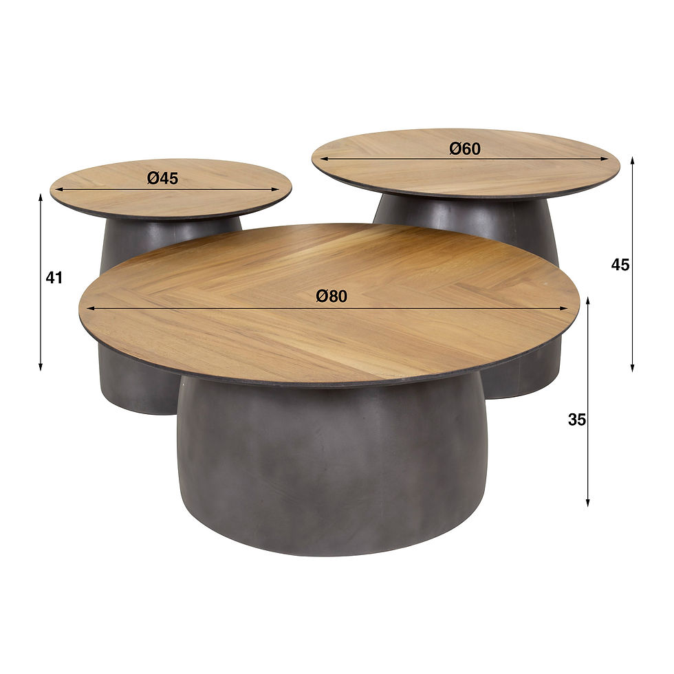 Miniature : Ensemble de 3 tables basses Infinite 2871