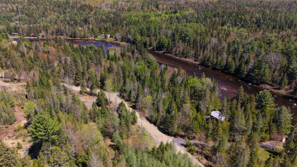 Aerial view of vacant land on Av. Lussier in Chertsey