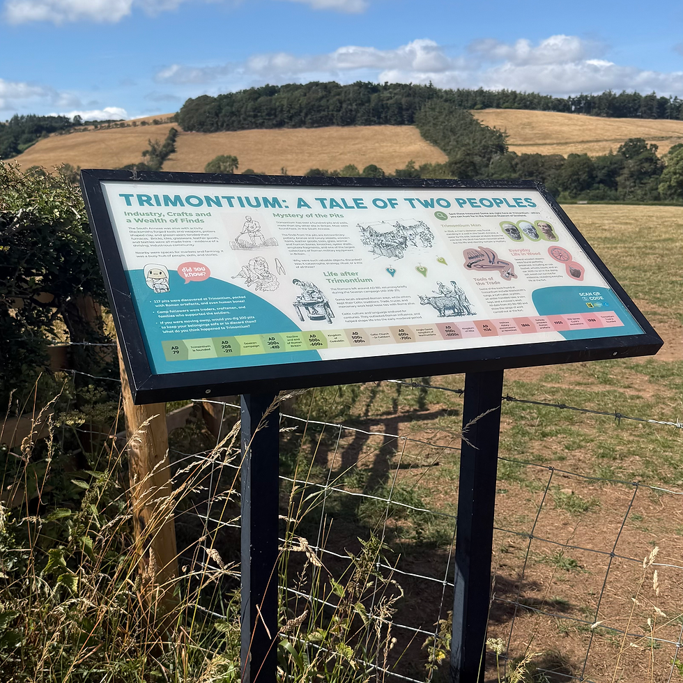 Trimontium Roman Fort Interpretation board 4