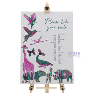 Bespoke animal themed table plan
