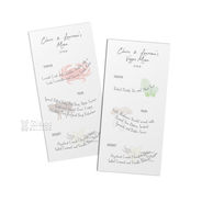 Bespoke illustrated wedding menu