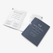 Bespoke order of service booklet with antler theme
