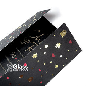 Bespoke block foiled wedding invitation