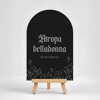 Gothic Wedding table name