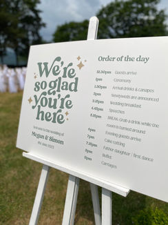 bespoke wedding welcome sign