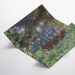 Enchanted forest themed Wedding Invitation