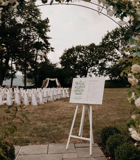 modern bespoke wedding signage