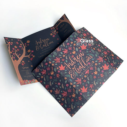 Bespoke Autumn wedding invitation