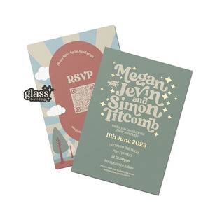 Bespoke wedding invitation with QR code