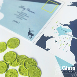 Bespoke printed envelope and wax seals