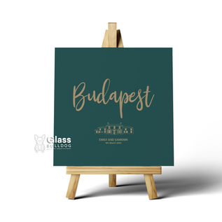 Bespoke wedding stationery - table names with venue illustration