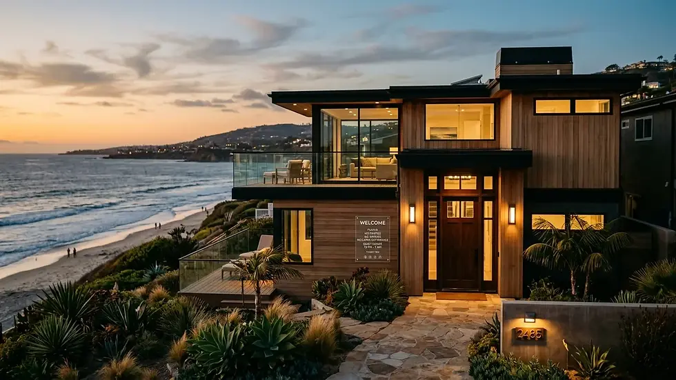 Modern San Diego coastal rental property exterior managed by The Brite Place short term rental management team