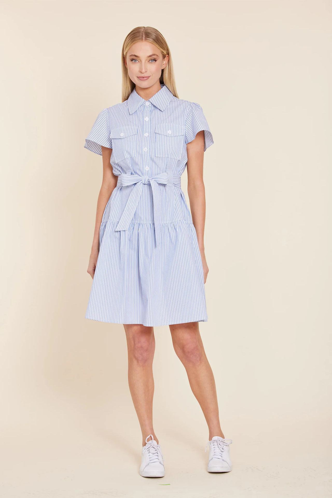 Stripe Belted Dress