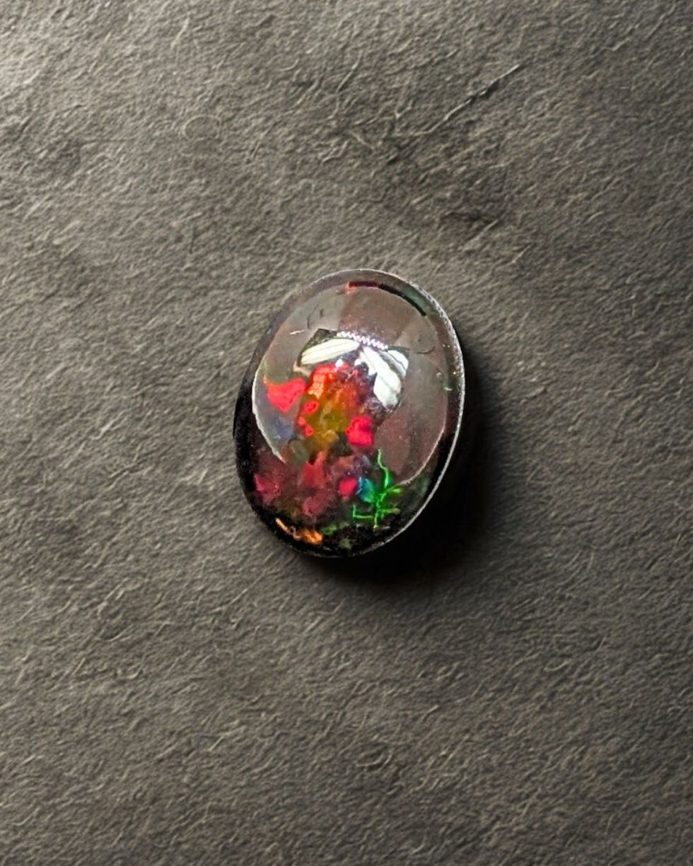 Thumbnail: Ethiopian opal loose stone with bright fire for custom jewelry making