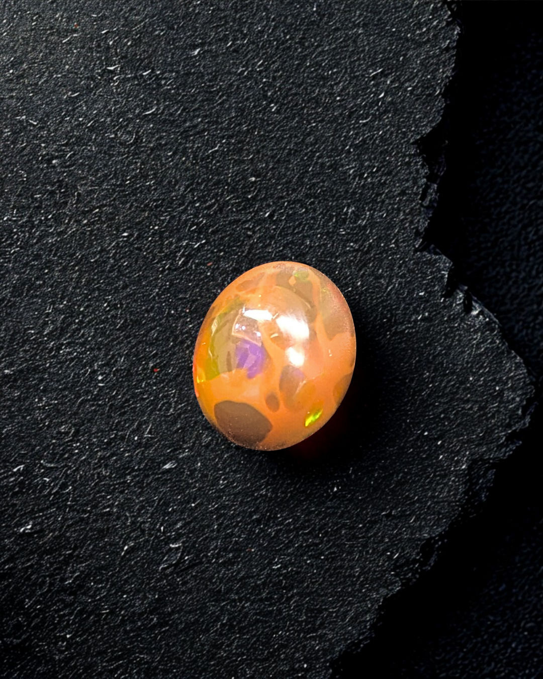 3 carat Ethiopian opal brown oval cabochon gemstone for jewelry making