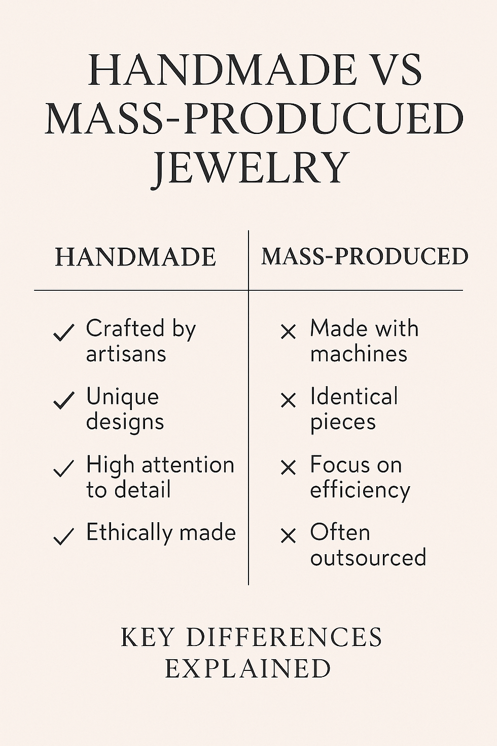 Handmade vs Mass-Produced Jewelry: Key Differences Explained