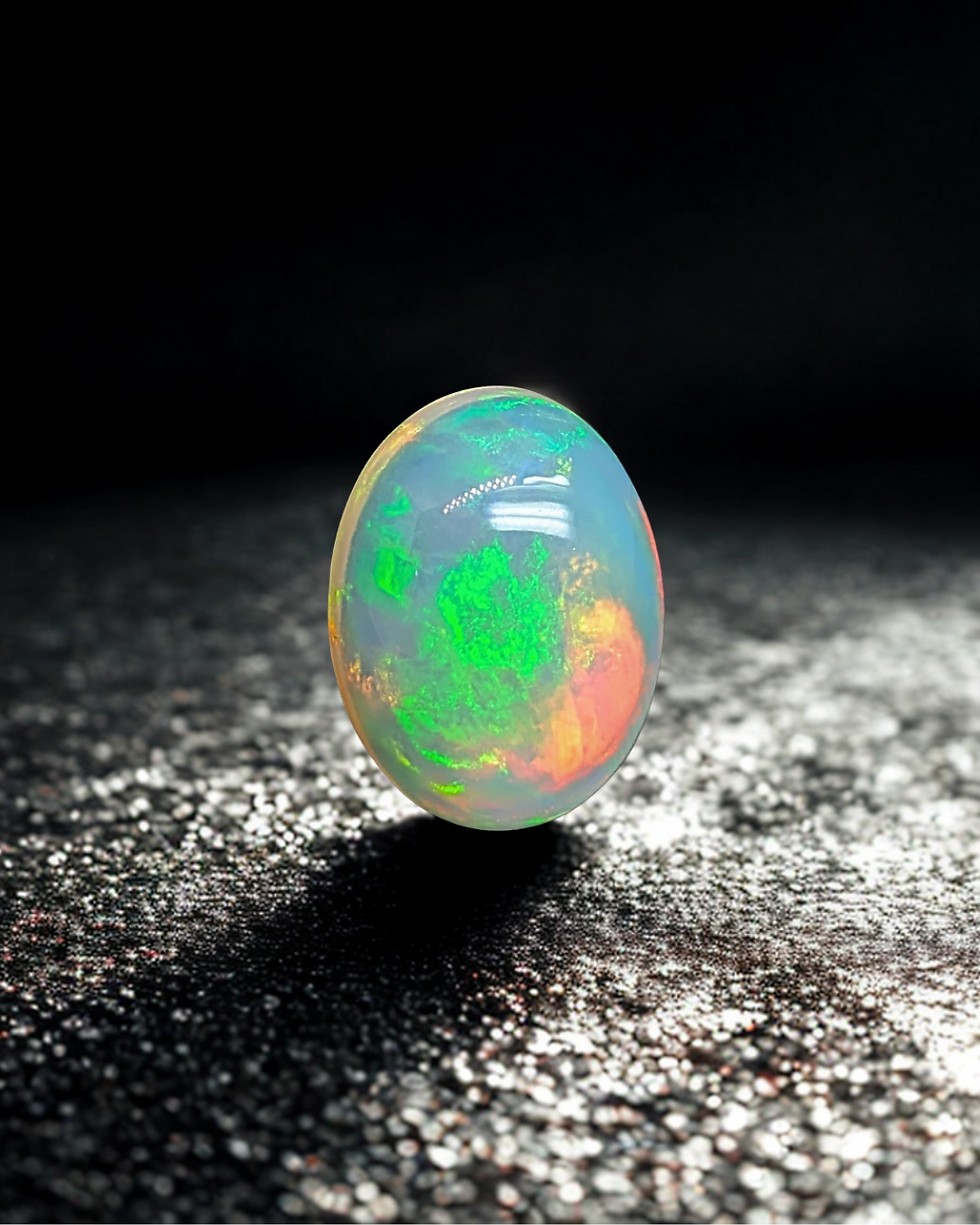 Rare 7 carat Ethiopian opal untreated stone for making jewelry