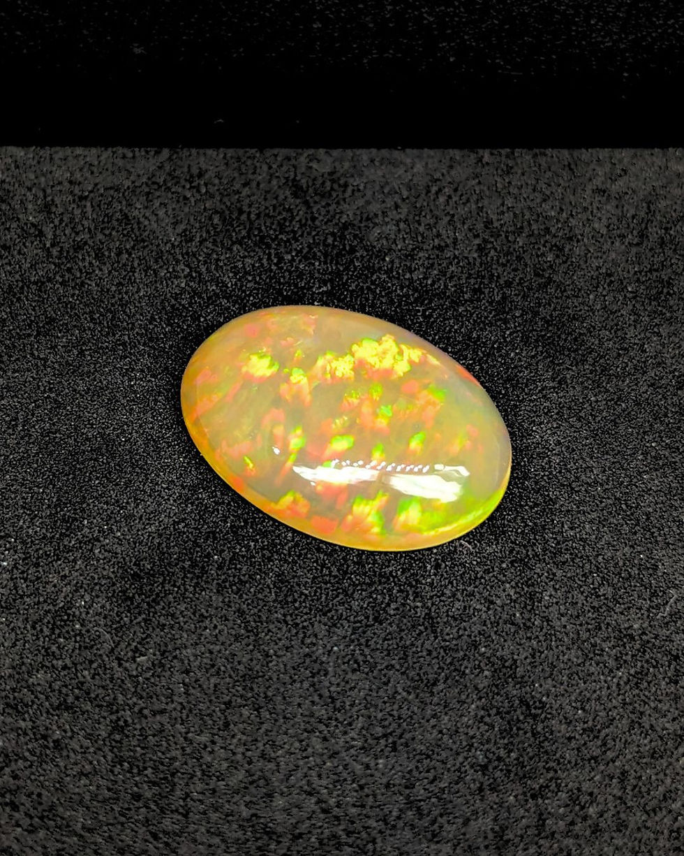 natural Ethiopian fire opal translucent loose gemstone