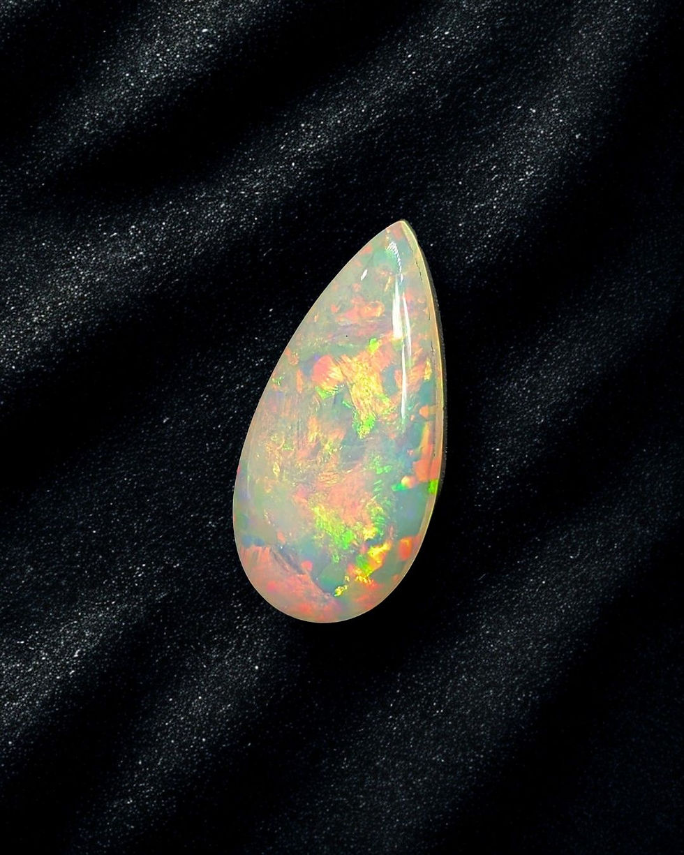 Ethiopian opal large pear cabochon natural October birthstone