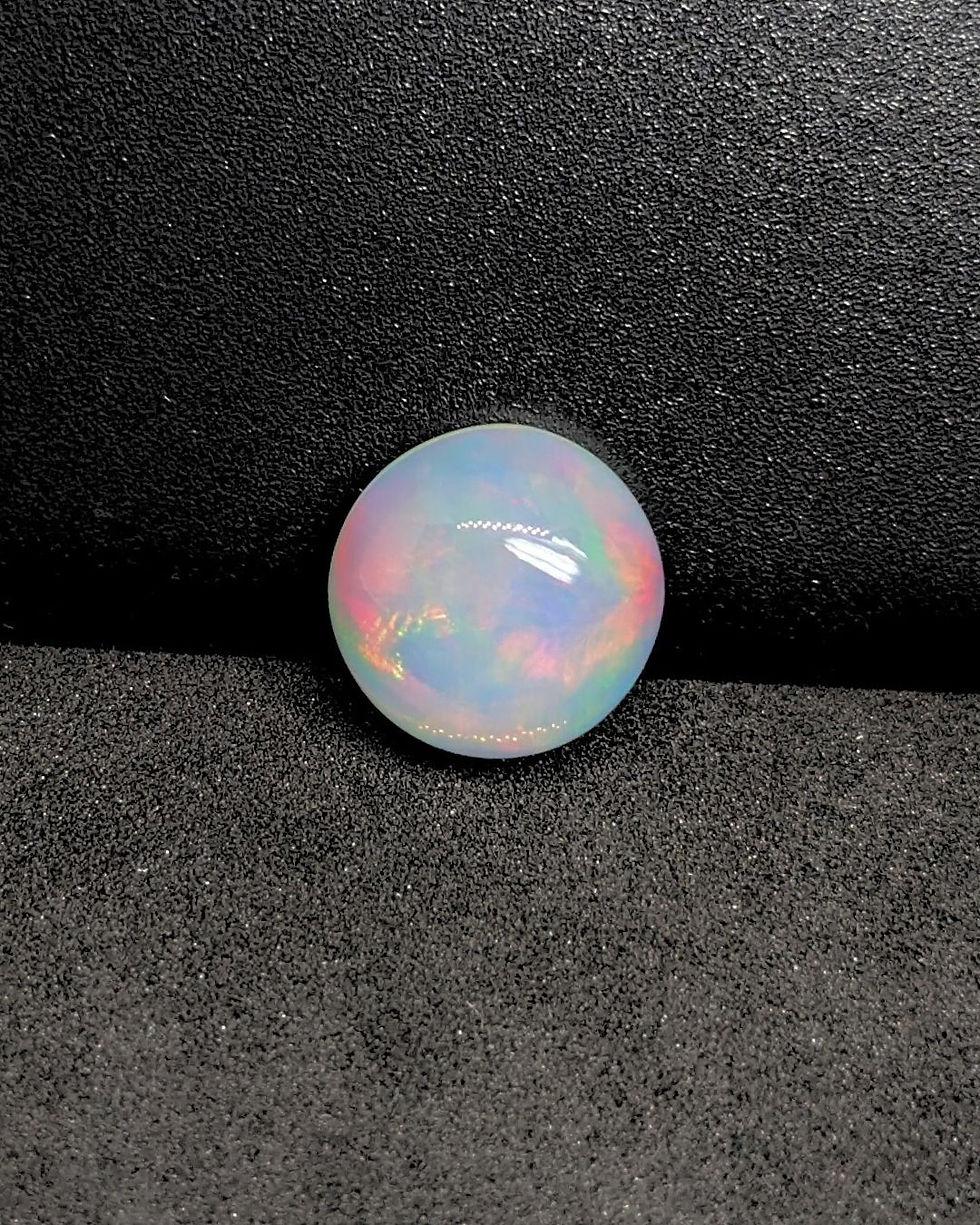 Thumbnail: Natural Ethiopian opal round loose gemstone