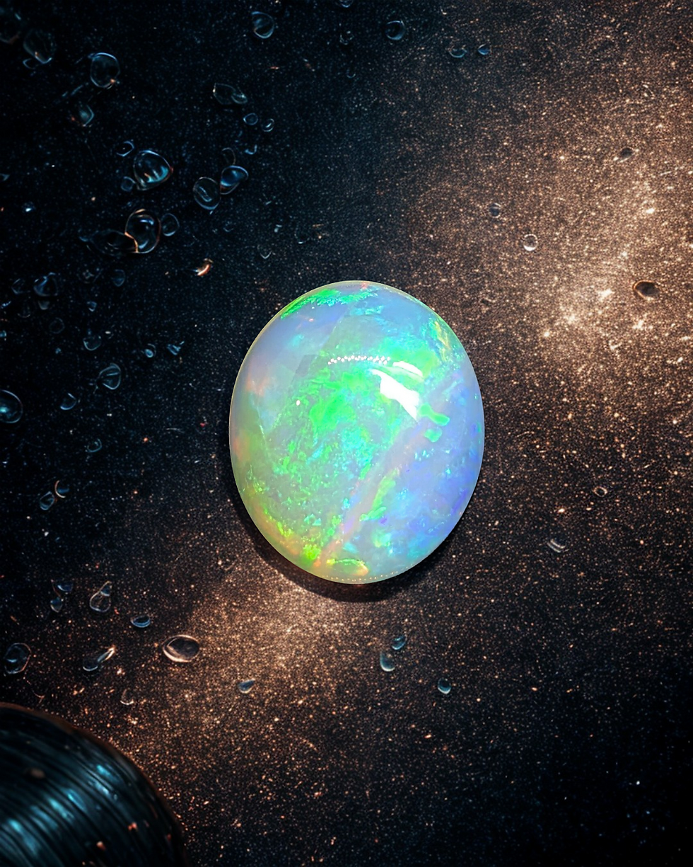 AAA natural Ethiopian Opal gemstone with bright blue fire