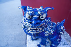Blue Shisa in Okinawa