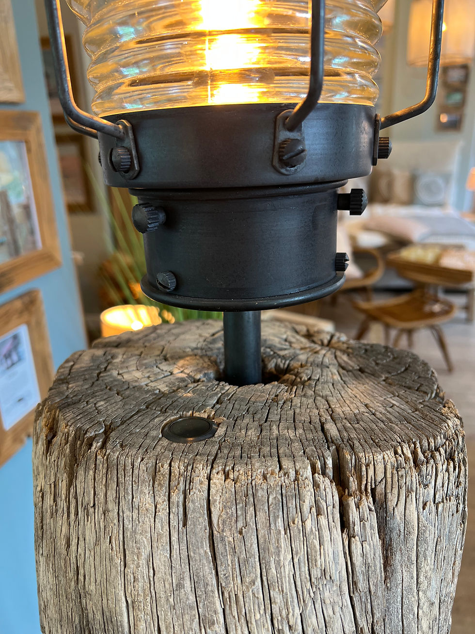 Miniaturbild: Stehleuchte Treibholz Leuchtturm