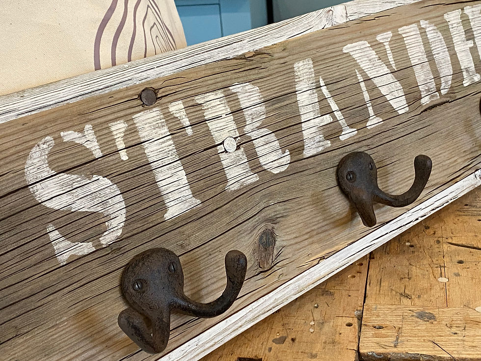 Miniaturbild: Hakenleiste Treibholz "Strandhaus"