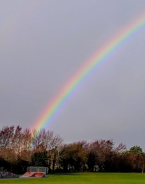 A rainbow over the old skate park