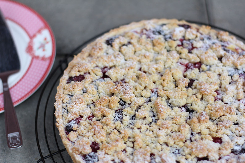 Streuselkuchen Vanillecreme einfach backen Rezeptidee