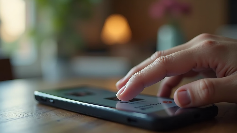 Close-up view of a smartphone showing a faith-based online community chat