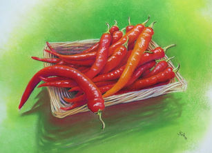 Kerstin Birk Red peppers  48x34cm.jpg