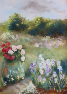 Maryline Dussud, Spring in my garden, 27x19.jpg
