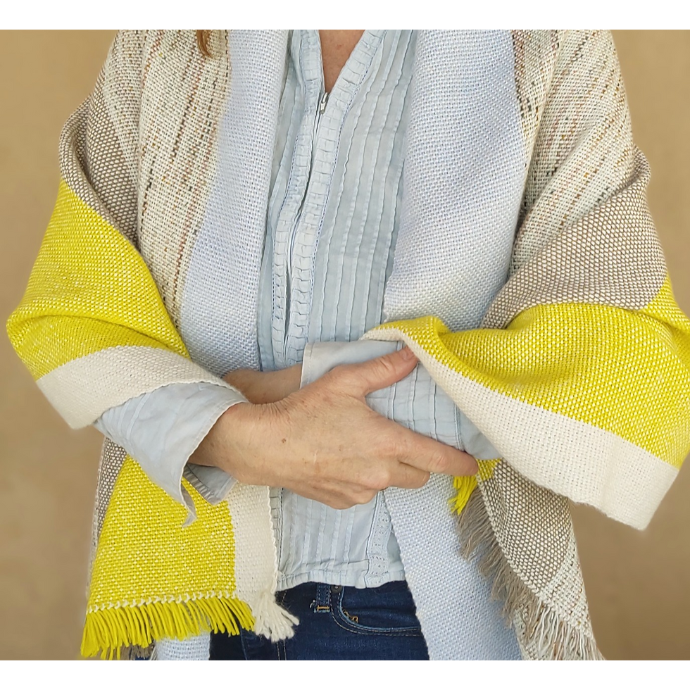 Thumbnail: 'Limoncello' Wrap, Merino & Linen