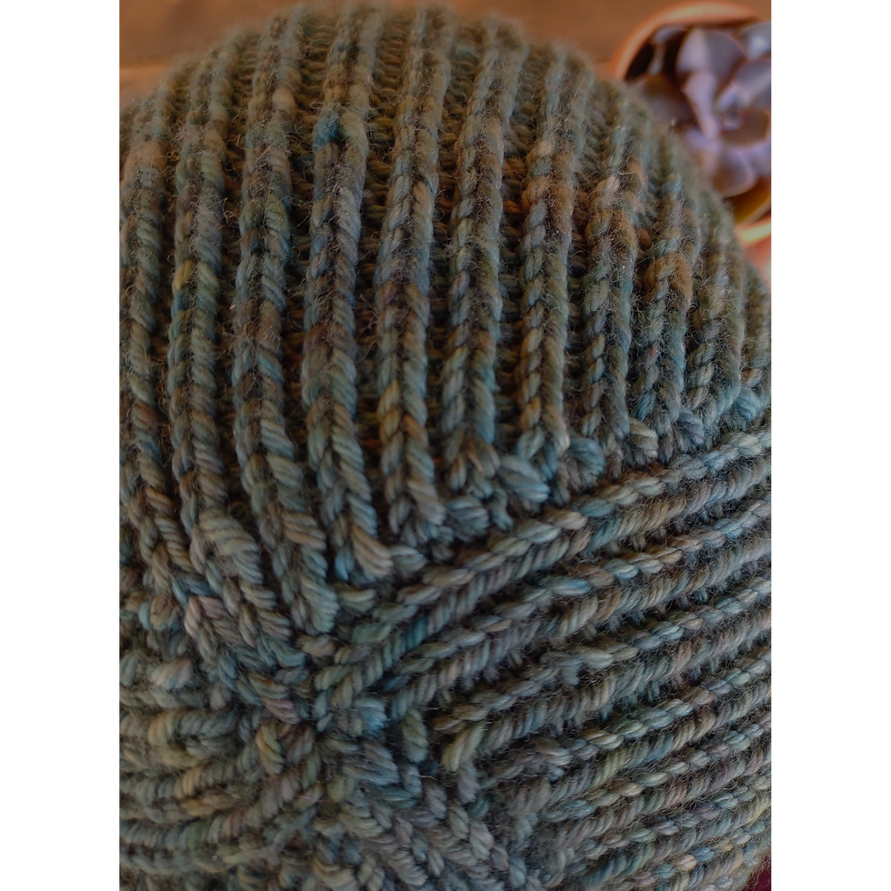 Thumbnail: 'River Stones' Hat, Hand Dyed Merino Wool