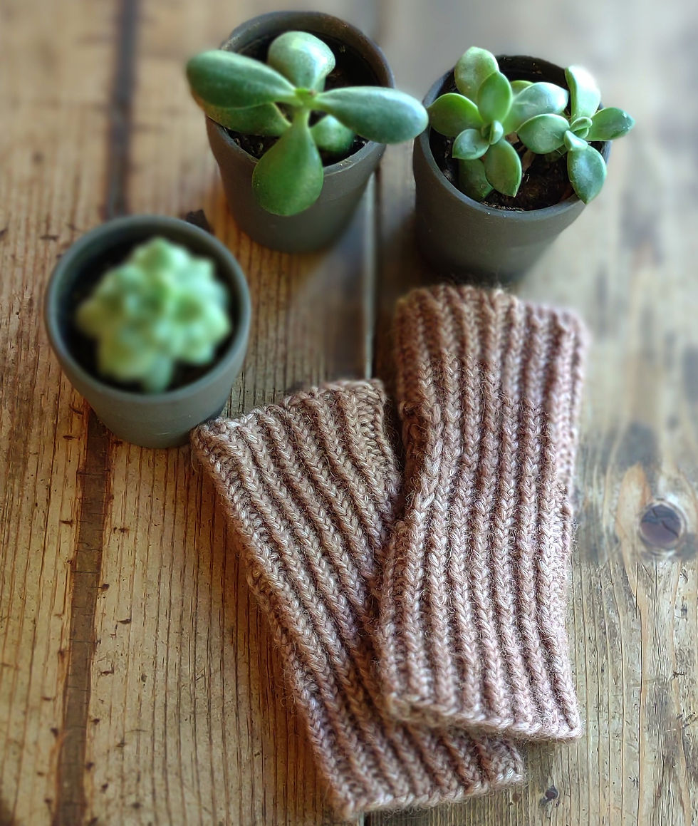 Thumbnail: 'Blush' Fingerless Gloves,  Merino Wool, Baby Alpaca, & Cotton