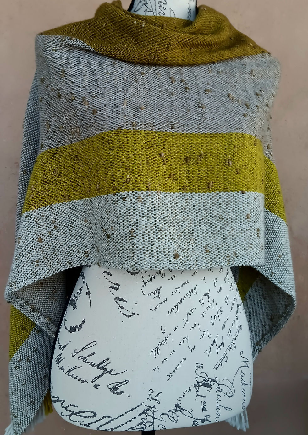 Thumbnail: 'Lichen' Poncho, Merino Wool, Yak & Nylon