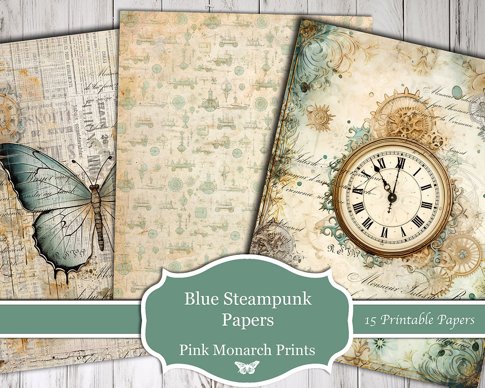 Thumbnail: Blue Steampunk Papers