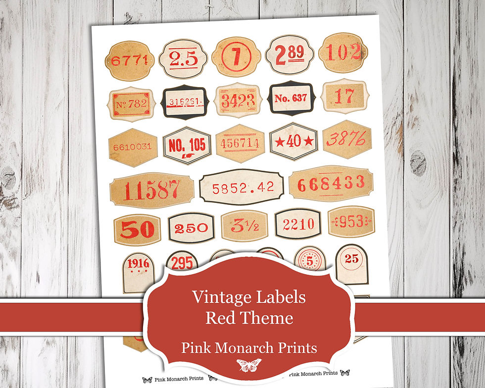 Thumbnail: Vintage Labels Red Theme