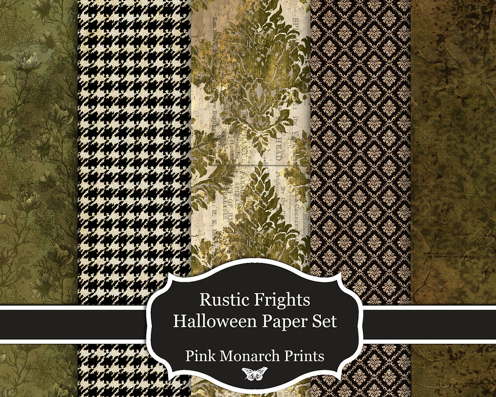 Thumbnail: Rustic Frights Halloween Paper Set (24)