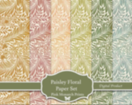 Paisley Floral Paper Set