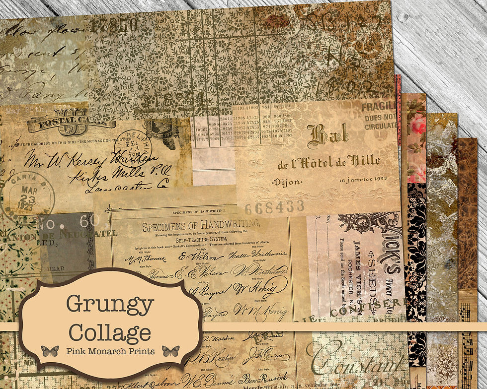 Thumbnail: Grungy Collage Paper Set