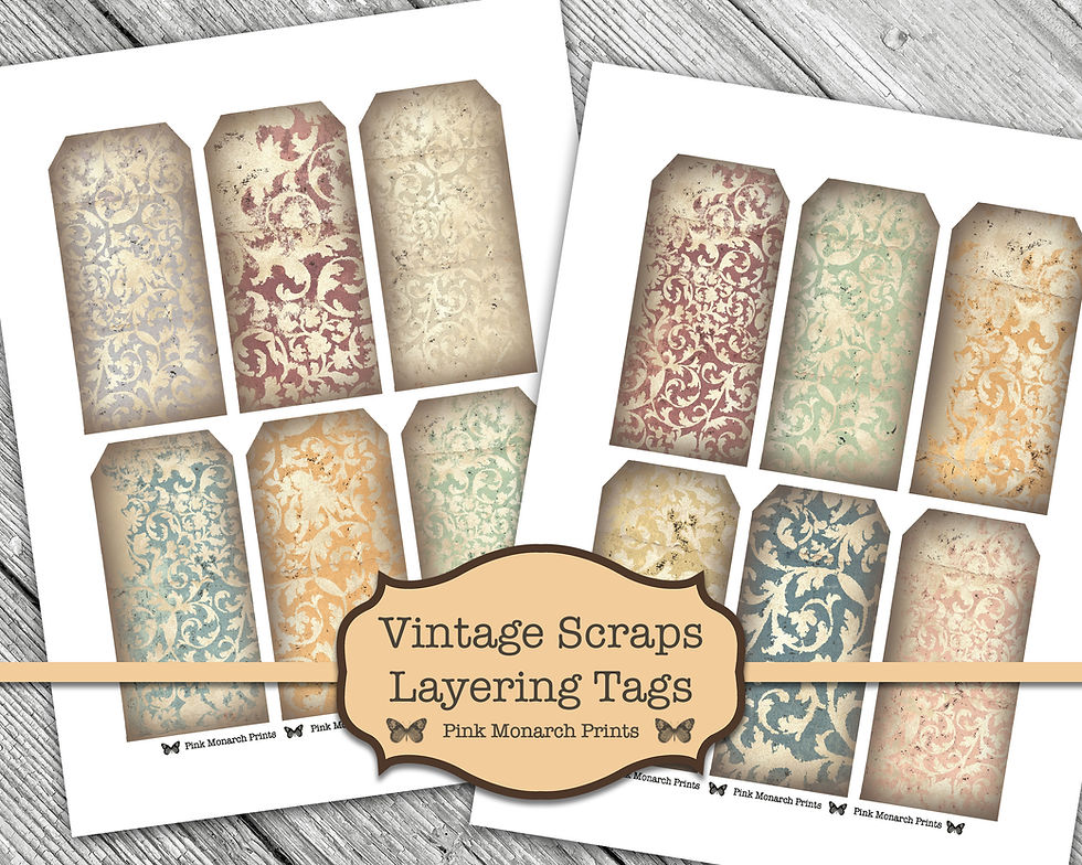 Thumbnail: Vintage Scraps Layering Tags