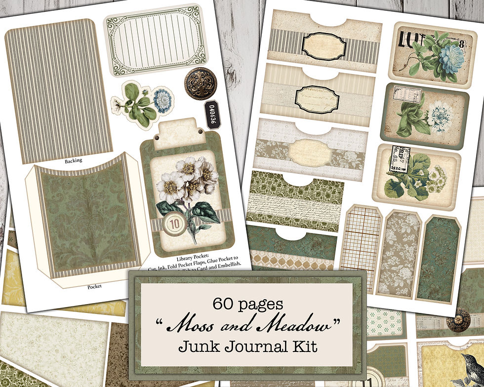 Thumbnail: June 2026 'Moss And Meadow' Junk Journal Kit