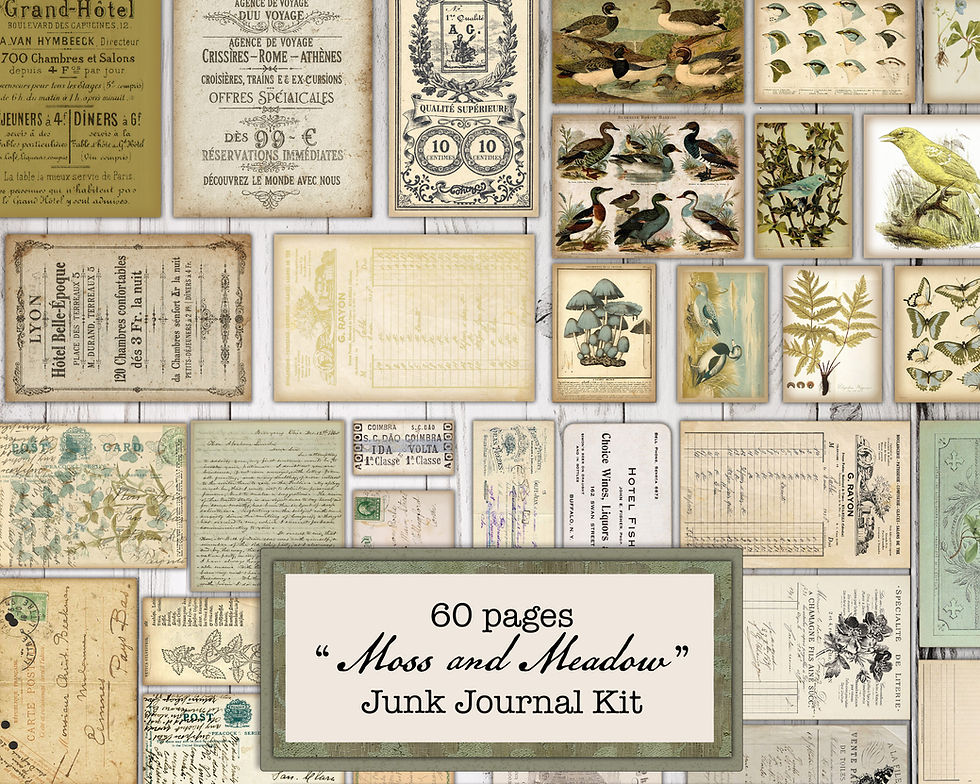 Thumbnail: June 2026 'Moss And Meadow' Junk Journal Kit