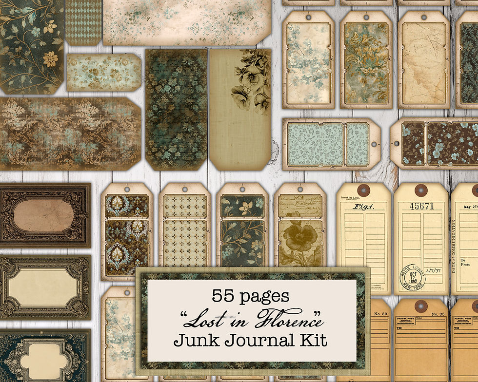 Thumbnail: October 2025 'Lost In Florence' Junk Journal KIT