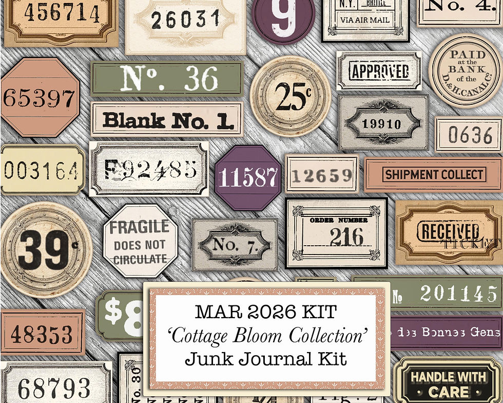 Thumbnail: March 2026 'Cottage Bloom Collection' Junk Journal Kit