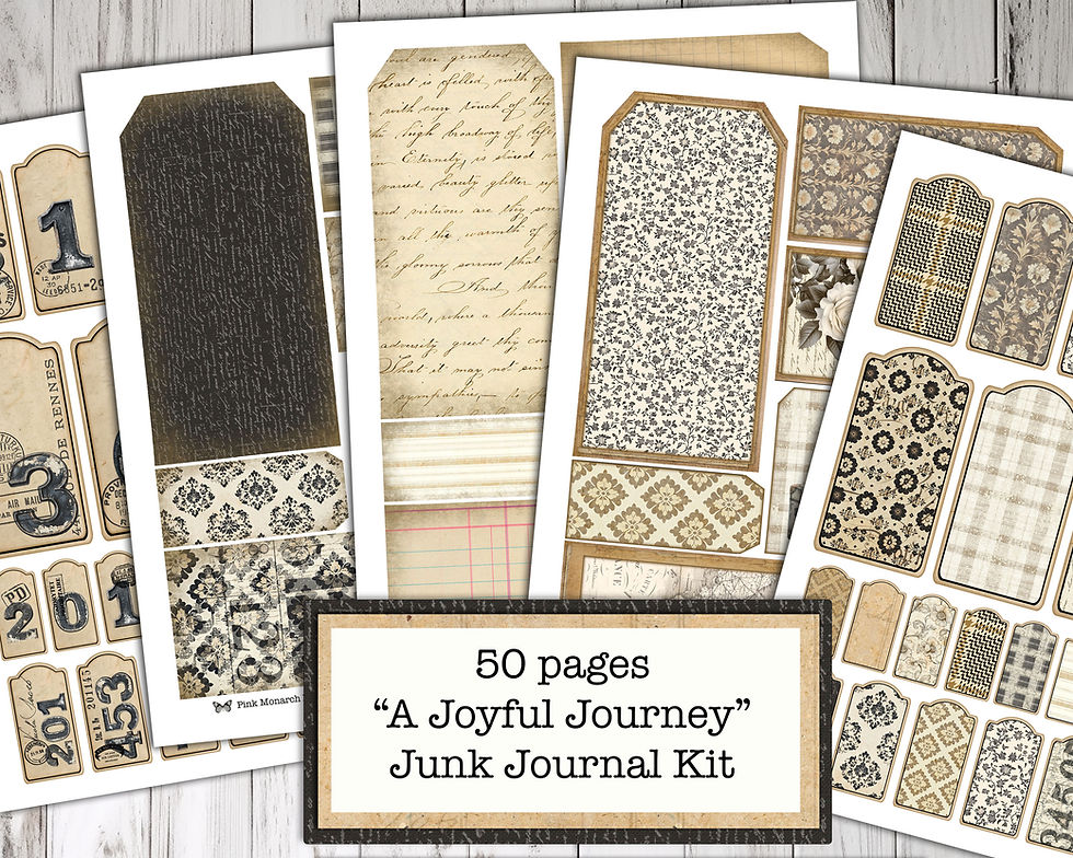 Thumbnail: November Kit 'A Joyful Journey' Junk Journal Kit 2024